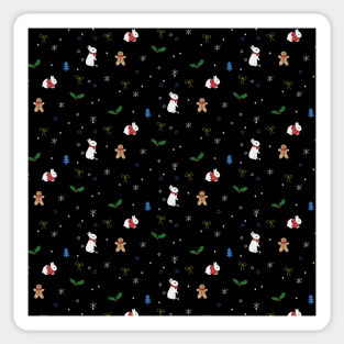 Christmas Bunnies Pattern Sticker